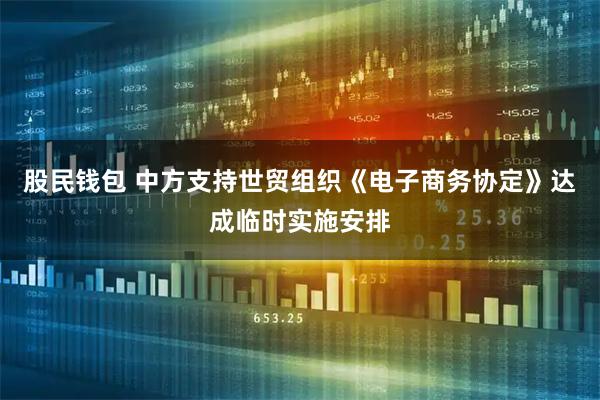股民钱包 中方支持世贸组织《电子商务协定》达成临时实施安排